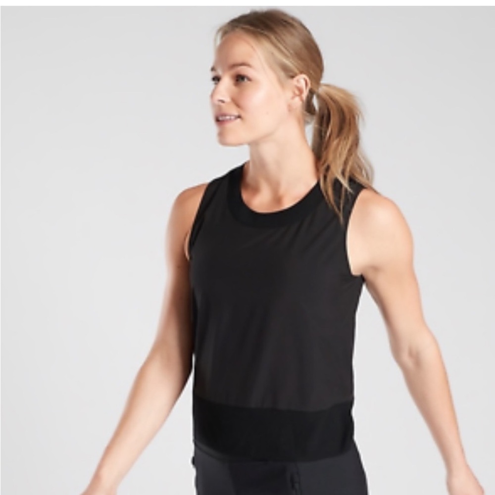 Athleta Black Zephyr Sleeveless Tank Top